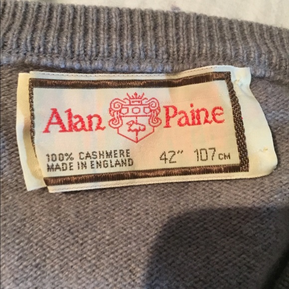 Alan Paine vintage men’s large 100% Cashmere - Picture 2 of 2